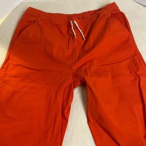 Boys Lands End jogger pants size XL 18H-20H persimmon spice. Elastic waist band